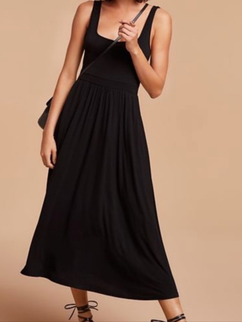 Aritzia Wilfred Assonance Midi Dress Black Large